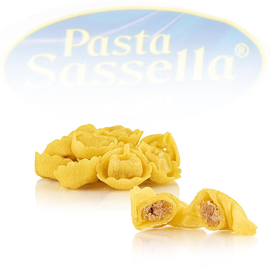 Frische Tortellini mit Fleisch-Füllung (Rind- und Schweinefleisch), Sassella, 500 g