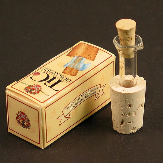 Flaschenausgießer für Aceto Balsamico & Öl (Dropper TIC Korken mit Glasröhrchen), 1 St