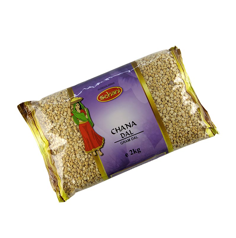 Kichererbsen - Chana Dal, halbiert, getrocknet, 2 kg