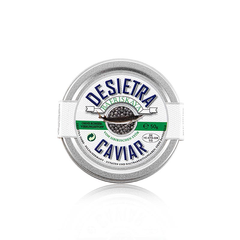 Desietra Baeriskaya Kaviar (baerii), Aquakultur, ohne Konservierungsmittel, 50 g