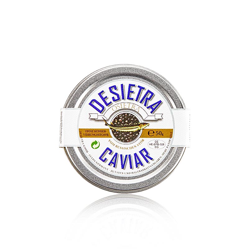 Desietra Osietra Kaviar (gueldenstaedtii), Aquakultur, ohne Konservierungsmittel, 50 g