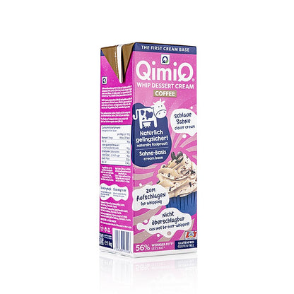 QimiQ Whip Kaffee, kalt aufschlagbares Sahne Dessert, 16% Fett, 1 kg