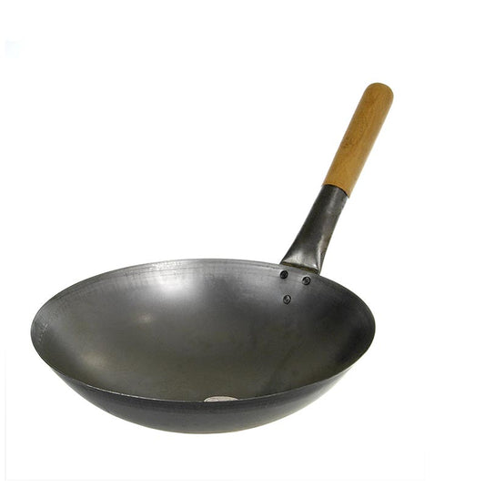 Wok Pfanne - 1.Qualität, runder Boden mit Stiel, ohne Ohr, ø 30cm, 1 St