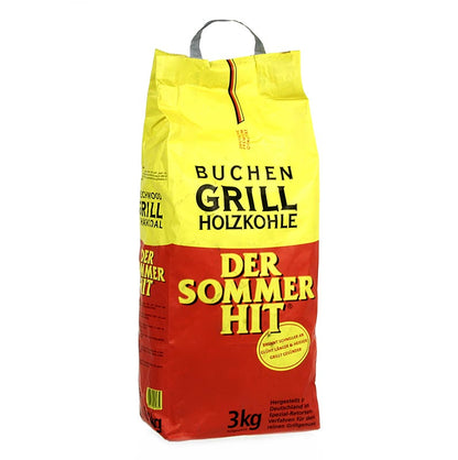 Grill BBQ - Holzkohle, aus Buchenholz, 3 kg