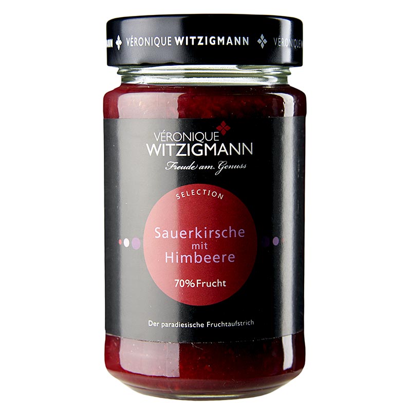 Sauerkirsche mit Himbeere - Fruchtaufstrich, 225 g