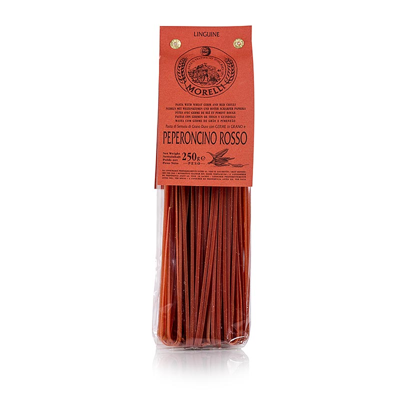 Morelli 1860 Linguine, mit rotem Chili & Weizenkeimen, 250 g