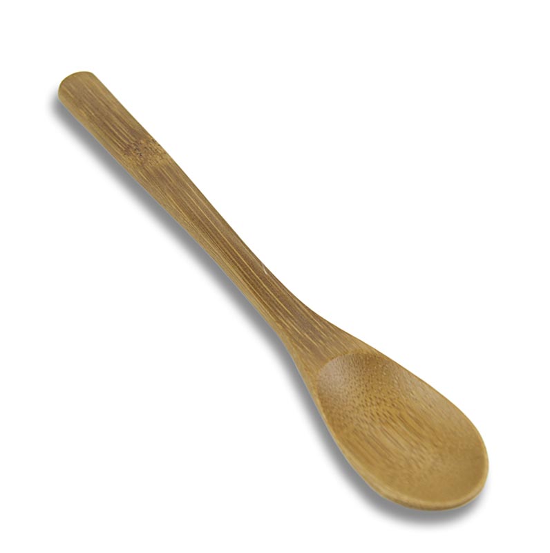 Mehrweg Bambuskaffeelöffel, spülmaschinengeeignet, dunkelbraun, 16cm lang, 25 St