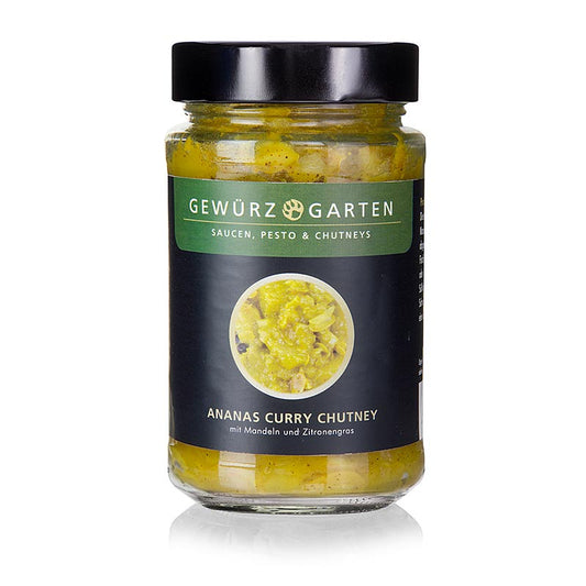 Gewürzgarten Ananas Curry Chutney, mit Mandeln, Holunderblüte und Zitronengras, 225 ml