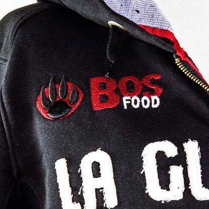 BOS FOOD EDITION Kapuzenjacke La Guajiro, schwarz/rot, Herren Gr. M, 1 St