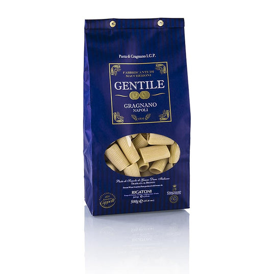 Pastificio Gentile Gragnano IGP - Rigatoni, bronzegezogen, 500 g