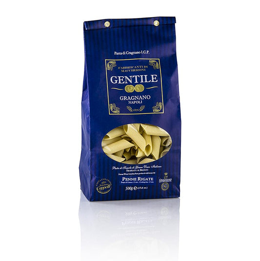 Pastificio Gentile Gragnano IGP - Penne rigate, bronzegezogen, 500 g