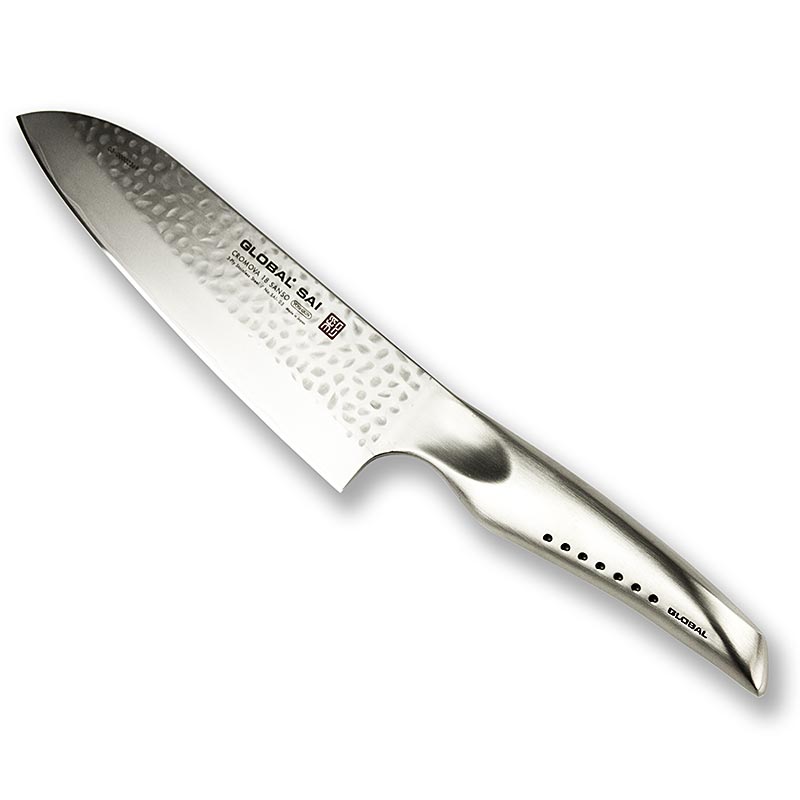 Global SAI-03 Santokumesser, Hammerschlagdesign, 19cm, 1 St