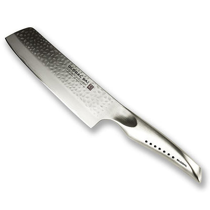 Global SAI-04 Gemüsemesser, Hammerschlagdesign, 19cm, 1 St