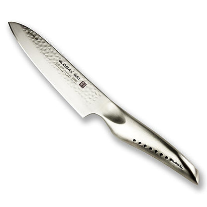 Global SAI-M01 Kochmesser, Hammerschlagdesign, 14cm, 1 St