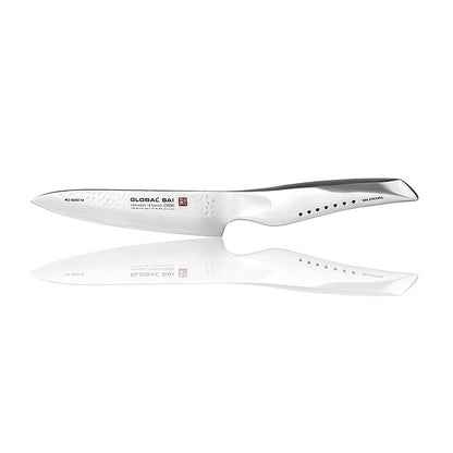 Global SAI-M02 Universalmesser, Hammerschlagdesign, 14,5cm, 1 St