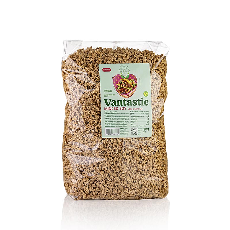 minced soy - Soja Granulat, vegan, Vantastic Foods, 1,5 kg