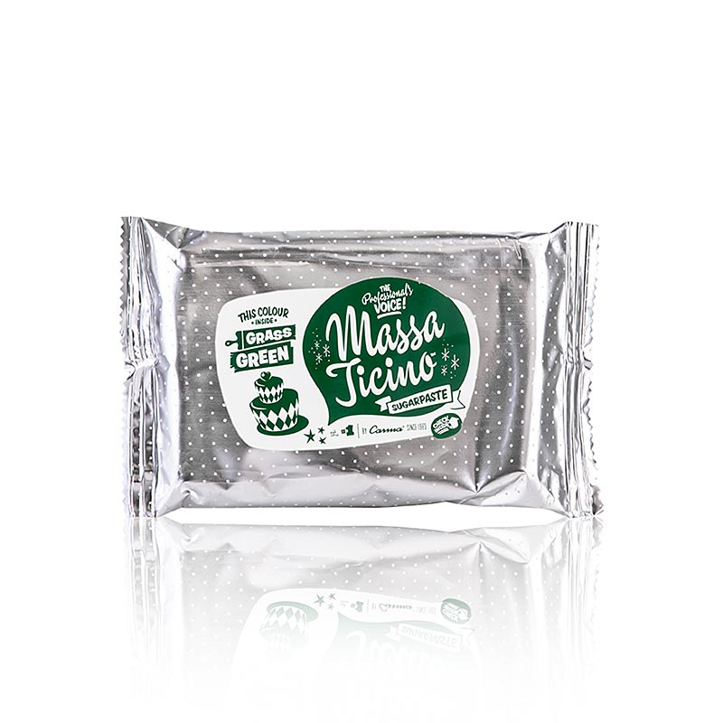 Massa Ticino - Tortengarniermasse, Grass Green, Vegan, AZO-Frei, 250 g