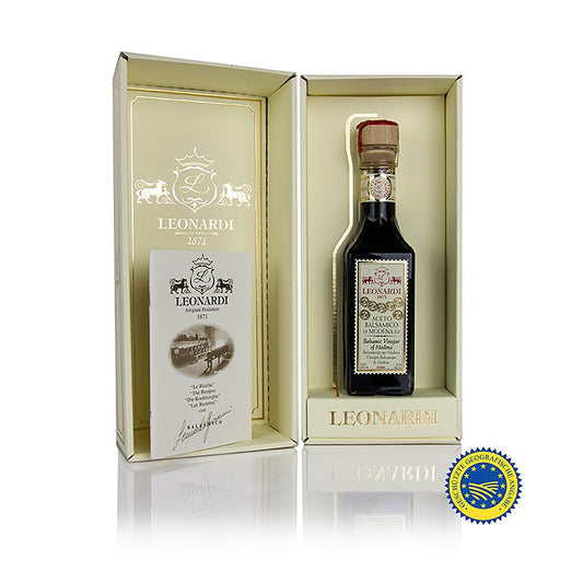 Leonardi - Aceto Balsamico di Modena IGP/g.g.A., Francobollo, 15 Jahre, 250 ml