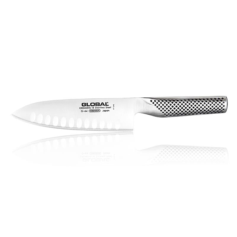 Global G-64 / G-84 Santoku Messer mit Kulle, 16cm, 1 St