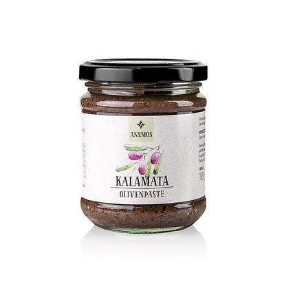 Oliven-Paste - Tapenade, schwarz, aus Kalamata-Oliven, ANEMOS, 180 g