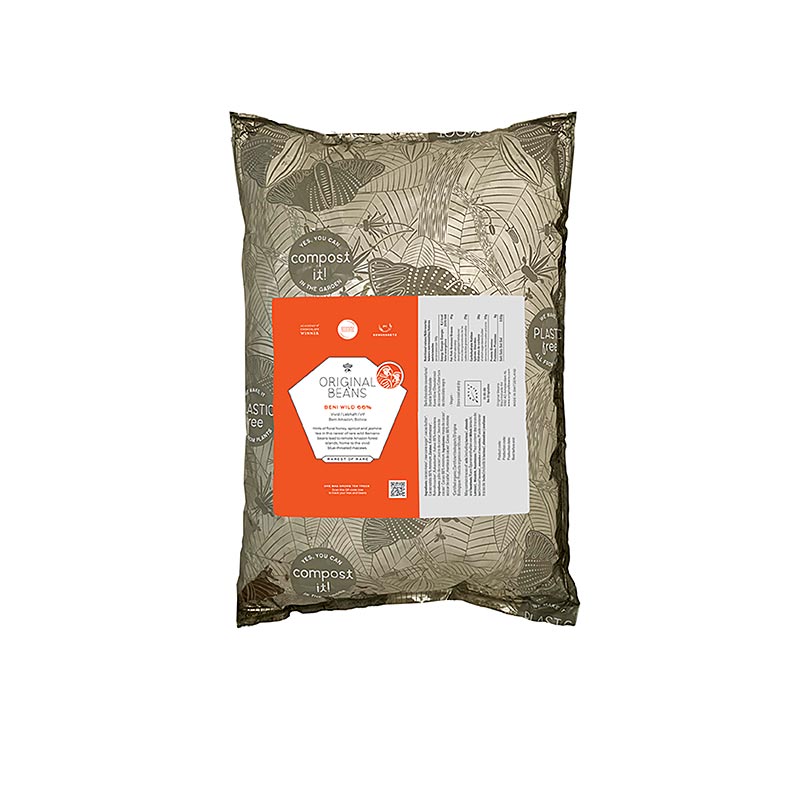 Beni Wild Harvest Bolivien 66%, Bitter Couverture, Callets, Original Beans, BIO, 2 kg