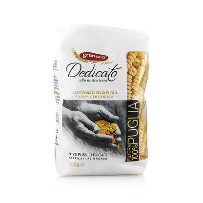 Granoro Dedicato - Fusilli Bucati, Spiralnudel, No.75, 500 g