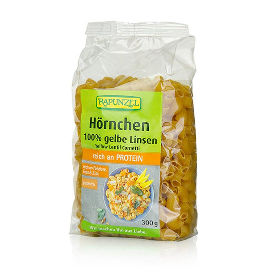 Rapunzel, Linsen Nudeln - Hörnchenaus gelben Linsen, BIO, 300 g