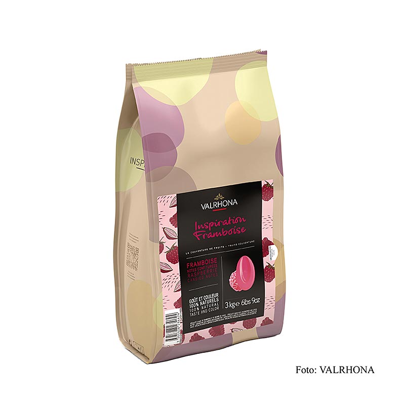 Valrhona Inspiration Himbeere - Himbeerspezialität mit Kakaobutter, 3 kg