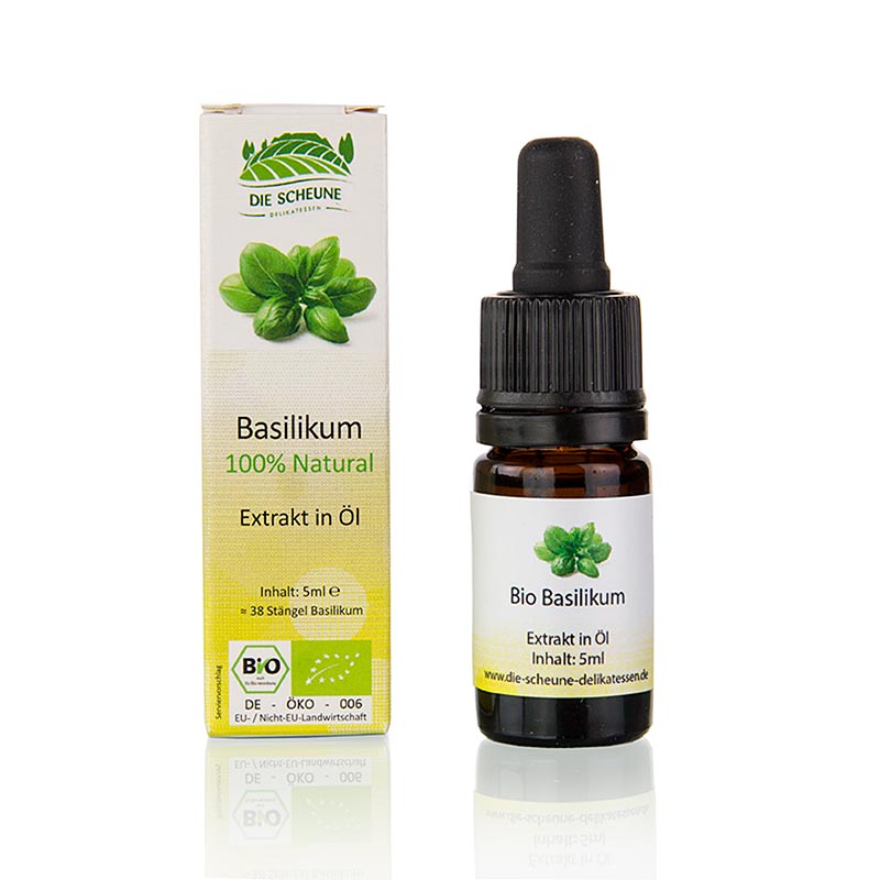 Natürliches Basilikum Aroma, Die Scheune, BIO, 5 ml