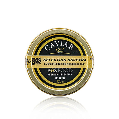 Selection Ossetra Kaviar (Acipenser gueldenstaedtii), 125 g