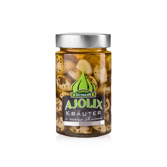 Ajolix Kräuter, Knoblauch in Kräutermarinade, Dittmann, 230 g