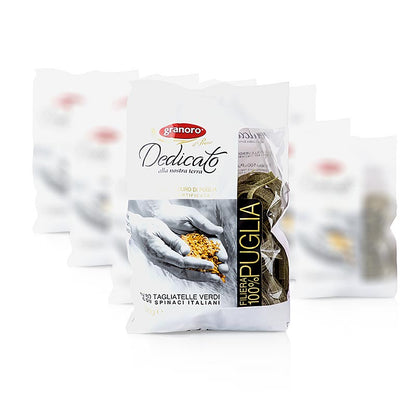 Granoro Dedicato - Tagliatelle Nidi Spinaci, No.80, Bandnudelnester, 6 kg, 12 x 500g