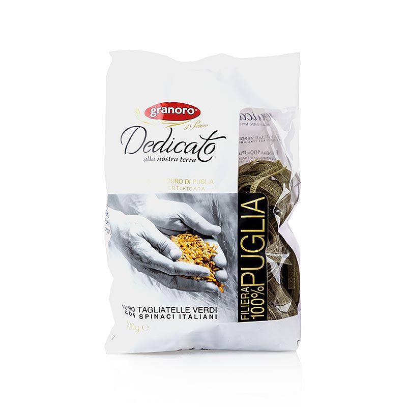 Granoro Dedicato - Tagliatelle Nidi Spinaci, No.80, Bandnudelnester, 500 g