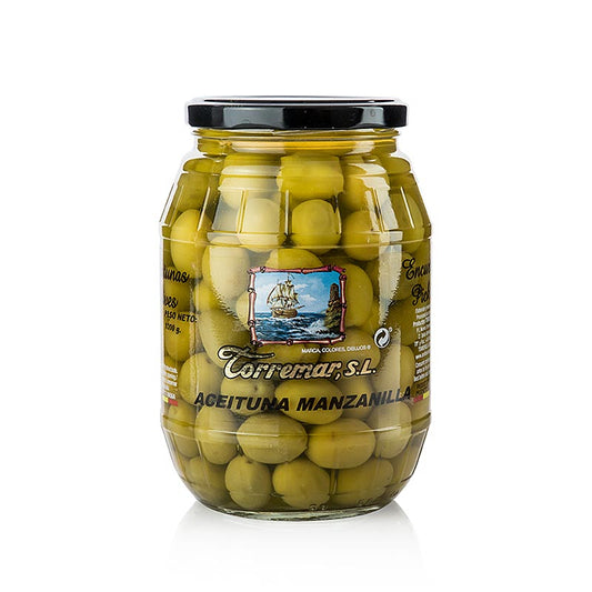 Grüne Oliven, mit Kern, Manzanilla, Torremar S.L., 1 kg