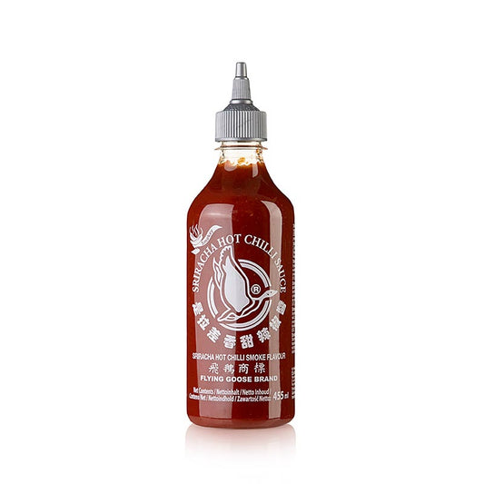 Chili-Sauce - Sriracha, scharf, smokey, Squeeze Flasche, Flying Goose, 455 ml