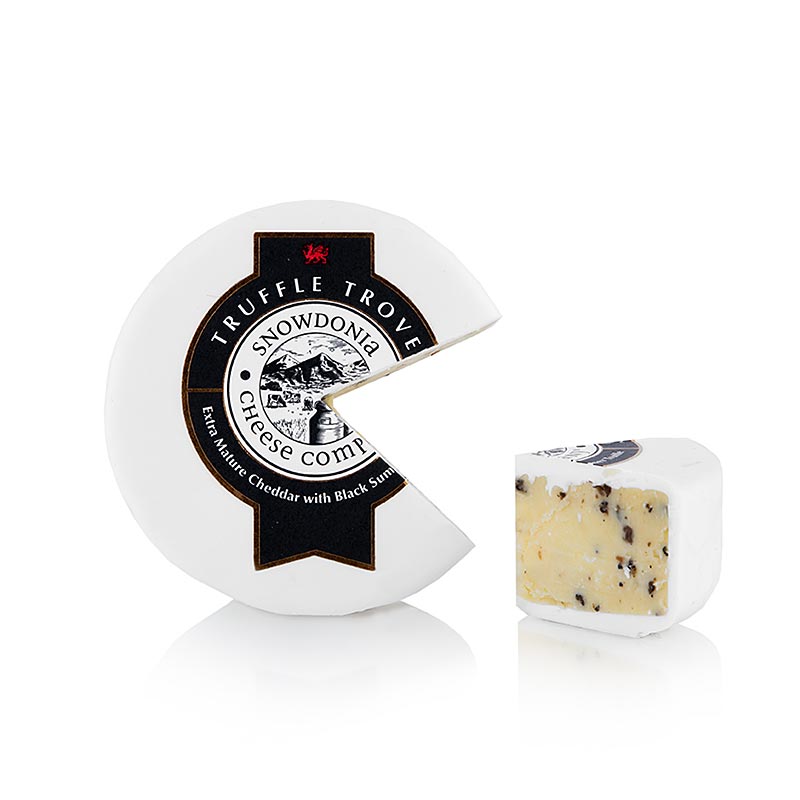 Snowdonia - Truffle Trove, gereifter Cheddar Käse mit Trüffel, weißer Wachs, 150 g