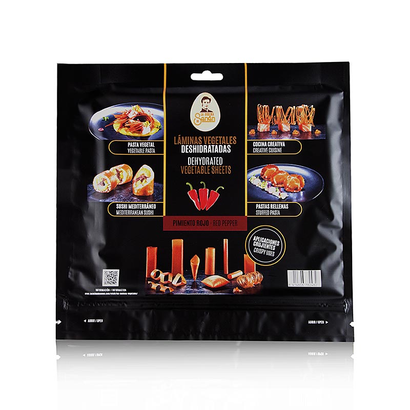 Vegetarisches Esspapier "Paprika", La Cocina de Senén, 220 g, 10 Blatt