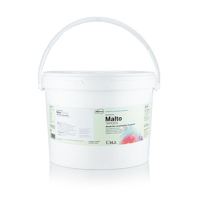 TÖUFOOD MÄLTO TAPIOCA, Maltodextrin aus Tapioka, 1 kg