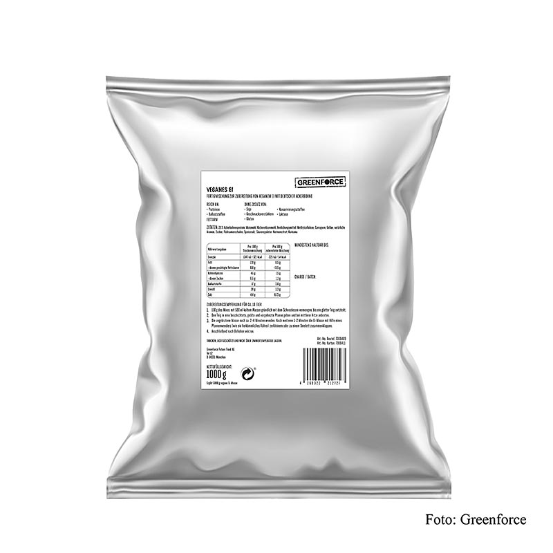 Greenforce Mix für veganes Ei, aus Ackerbohnenprotein, 1 kg